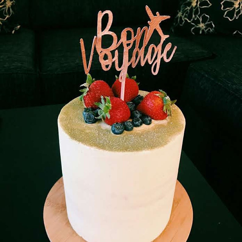 Bon Voyage Cake Topper Bon Voyage Party Decorations Bon Etsy