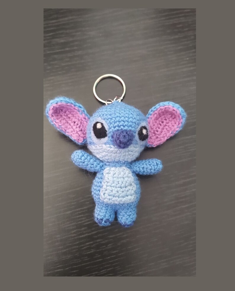 Disney Stitch Crochet Amigurumi Keyring/ Keychain Etsy