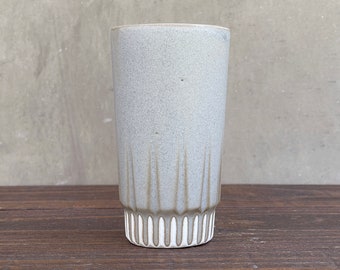 Tall/ Narrow  Porcelain "Arrow" Cup  -  Satin Charcoal