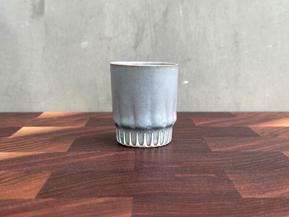 Porcelain Espresso Cup- Little Arrow - Glossy Gray