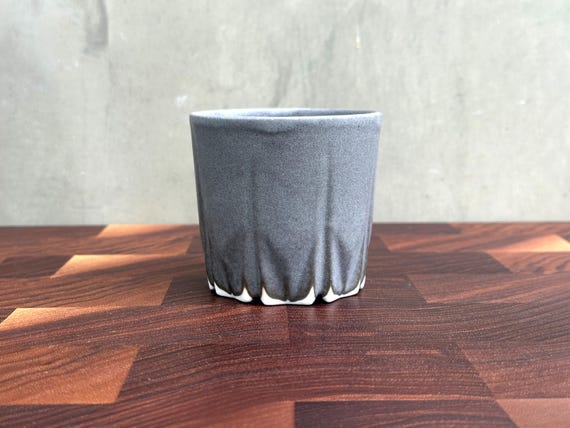 Porcelain Ceramic "Stealth" Cup  - Charcoal Gray