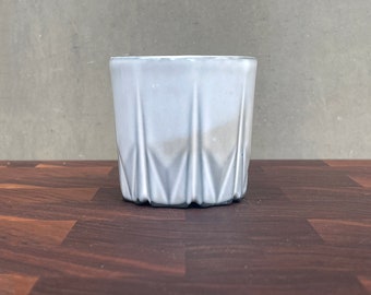 Black Porcelain Ceramic "Stealth" Cup  -  Glossy "Snow"