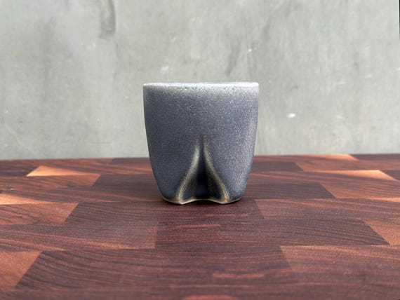 Porcelain Espresso "Leaf" Cup  - Satin Cashmere