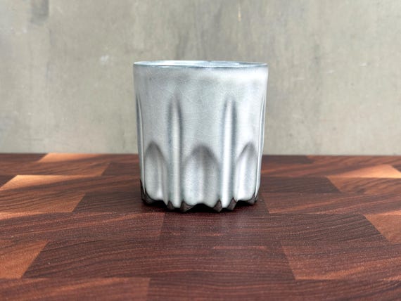 Black Porcelain Ceramic "Arch" Cup  - Coffee White