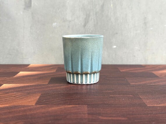 Porcelain Espresso Cup- Little Arrow - Blue Gray
