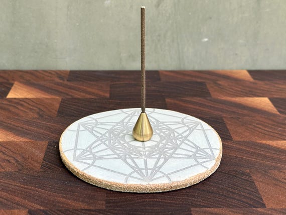 Ceramic Incense Holder - Metatron • White
