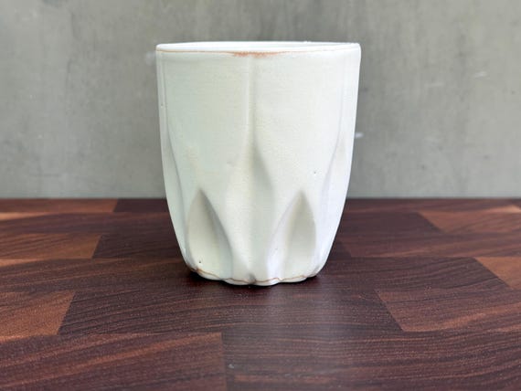 Porcelain Ceramic "Ginkgo" Cup  - Warm White
