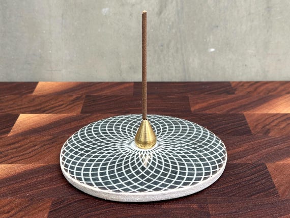Ceramic Incense Holder - Black Sphere