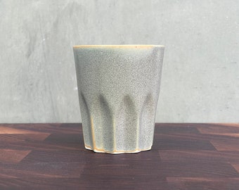 Porcelain Ceramic "Peak" Cup  - Speckled Matte Charcoal