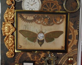 Greeting Card, 3D Card, Steampunk