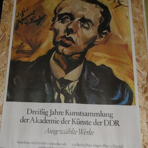 Plakat Gemäldereproduktion Ausstellung 30 Jahre Kunstsammlung der Akademie der Künste der DDR, 1980 Bild 3