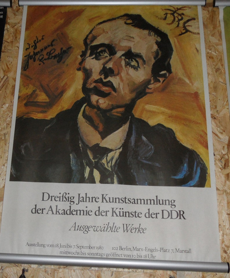 Plakat Gemäldereproduktion Ausstellung 30 Jahre Kunstsammlung der Akademie der Künste der DDR, 1980 Bild 3