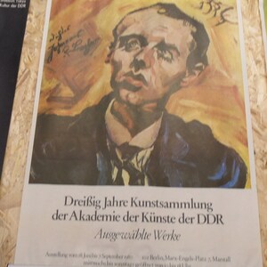 Plakat Gemäldereproduktion Ausstellung 30 Jahre Kunstsammlung der Akademie der Künste der DDR, 1980 Bild 4