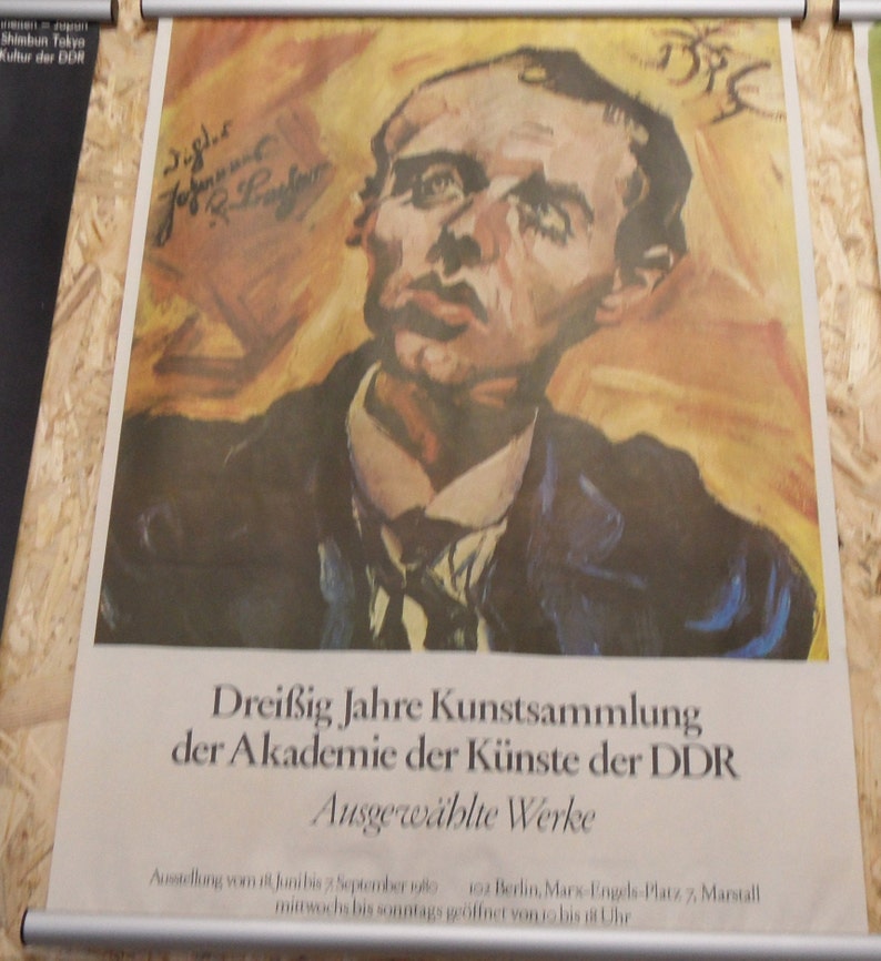 Plakat Gemäldereproduktion Ausstellung 30 Jahre Kunstsammlung der Akademie der Künste der DDR, 1980 Bild 4