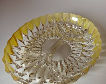 Walther Snack Bowl Glass Bowl Serving Bowl Walther Crystal Comet Mid Century Rockabilly 50s 60s Vintage