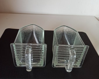 2 bocaux en verre vintage années 1950