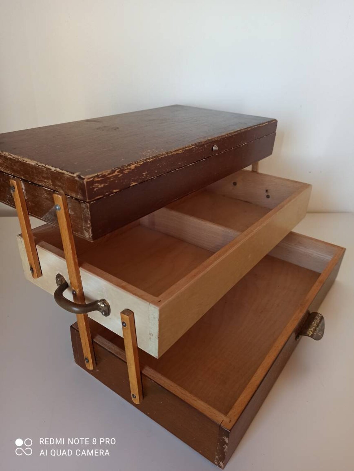 Nähkasten Holz Shabby Werkstatt Aufbewahrung Vintage 50er | Etsy