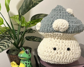 Crochet Jumbo Mushroom Plushie Pattern (Not actual Mushroom!)