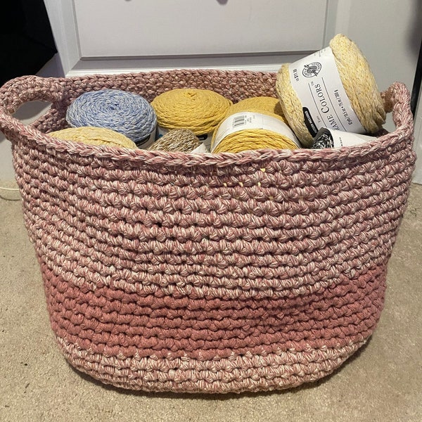 Crochet Jumbo Basket Pattern (NOT ACTUAL BASKET)