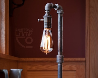 No. 3 [Industrial Light Fixture – Squirrel Cage Edison Bulb – Black Iron Lamp – Dimmable]