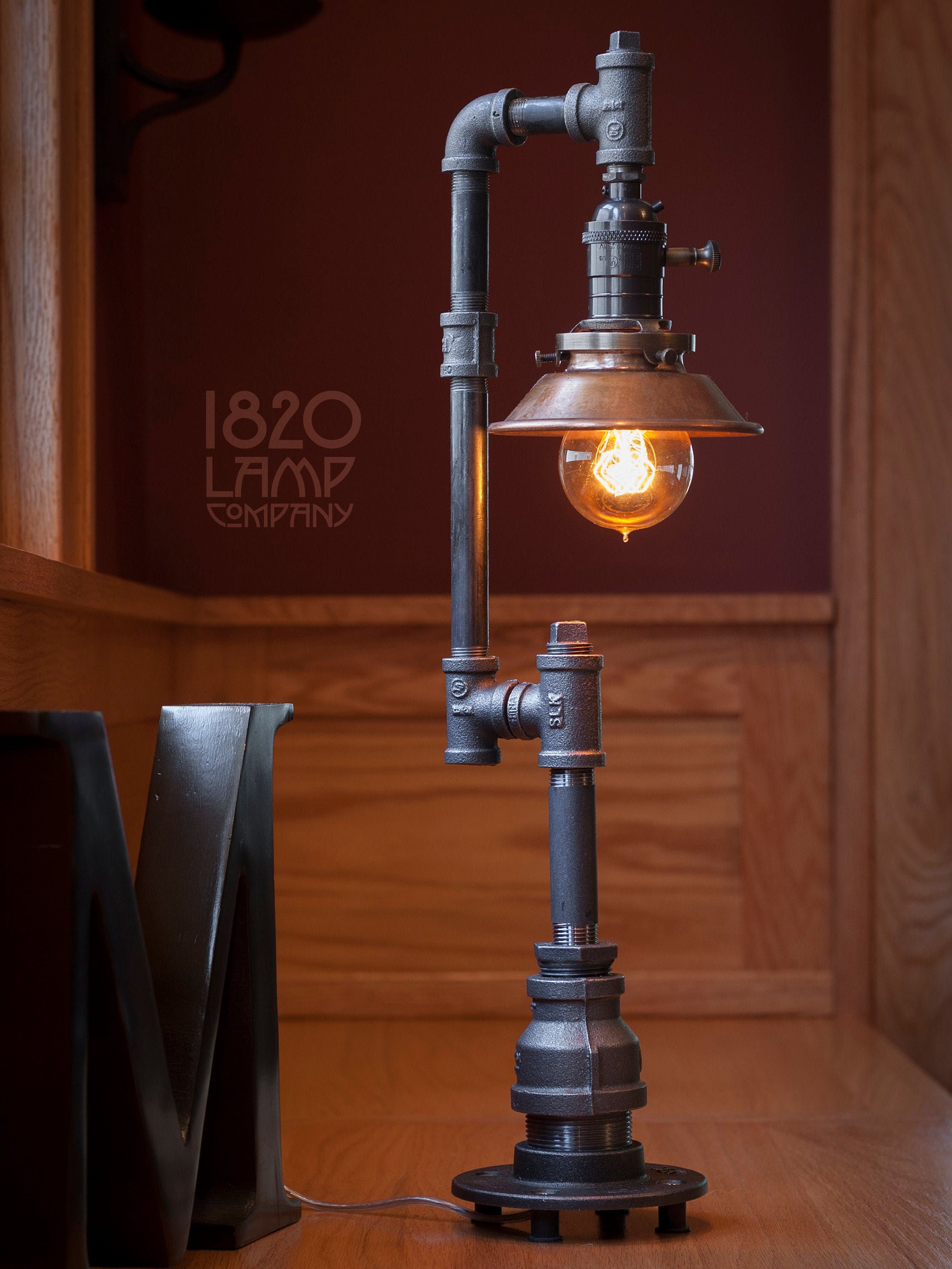 røg kreativ Opera No. 6 industrial Light Fixture Edison Bulb Pipe Lamp - Etsy