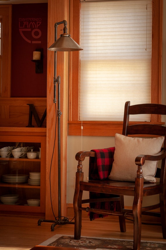 Emily Floor Lamp Industrial Light Fixture Edison Style Pipe