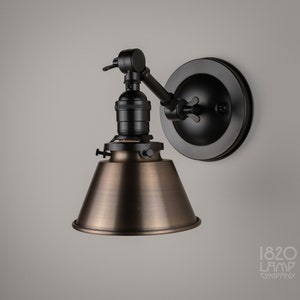 Small Gallery Sconce [Mission – Arts & Crafts – Swing Arm – Wall Fixture] Black Powdercoated