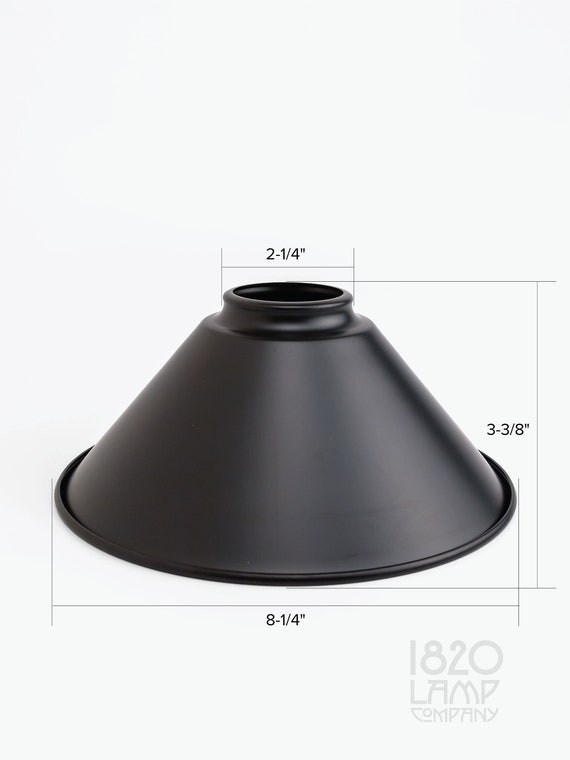 Large 8 Cone Shade With 2-1/4in. Neck metal Lamp Shade DIY Lamp