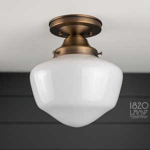 Schoolhouse (No. 8) Semi-Flush Mount [Ceiling Light Fixture]