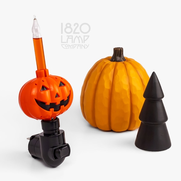 Pumpkin Bubble Night Light [Vintage – Retro – Halloween Decor]