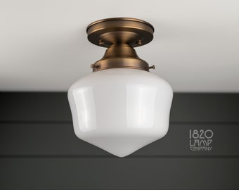 Schoolhouse (No. 7) Semi-Flush Mount [Ceiling Light Fixture]