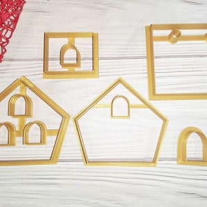 5 Piece Gingerbread House Cookie Cutter set / Set of cutters 5 pieces for making a house 11 cm. Cookie cutters House