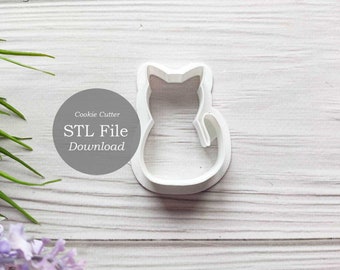 Cat cookie cutter stl File Instant Download | Kat Huisdier Vorm Cookies DIY | Kat Verjaardag traktaties DIY / STL Cookie Cutter File