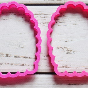 Scalloped Heart Cookie Cutter Fondant Cutter/ Suitable for lipstick, polymer clay, play doh