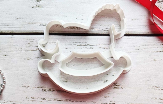 Rocking Horse Cookie Cutter: 3D Printed PLA, Fondant Cutter