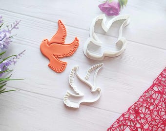 Dove Cookie Cutter with Stamp, Peace Bird Fondant Cutter