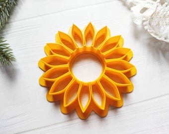 Cortador de galletas de girasol: Repostería floral de primavera, 10 cm