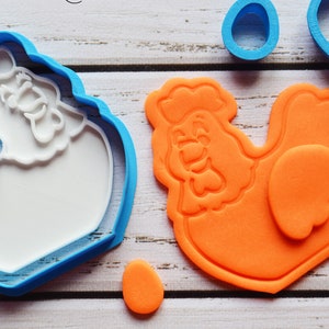 Chicken Cookie Cutter - Chicken Chick Chook Easter Cookies - 3D Printed - Fondant Tool - Biscuit Baking Supplies - Hen cutter