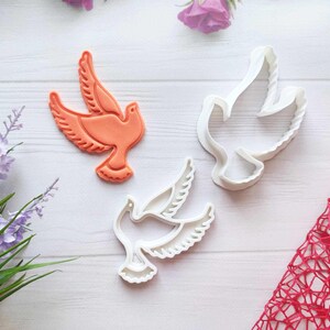 Dove Cookie Cutter and Stamp: Baptism, Wedding, Baby Shower