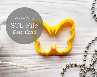 4 maten Butterfly Cookie Cutter STL File Instant Download, STL Cookie Cutter File, Mini cutter stl