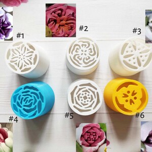 3 cm, 4 cm, 5 cm Piping Tüllen Kunststoff Dekorieren Marshmallow Blumen - 6 Auswahl / Satz von Tüllen oder einzeln / Ladge Tulip Ukrainische Tülle