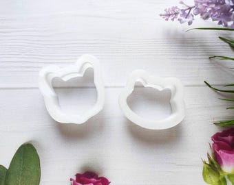 Cat and Dog Head Cookie Cutter Set: Animal Face Molds