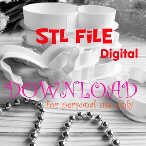 STL File Digital Download for Cookie Cutter with stamp Printing at Home