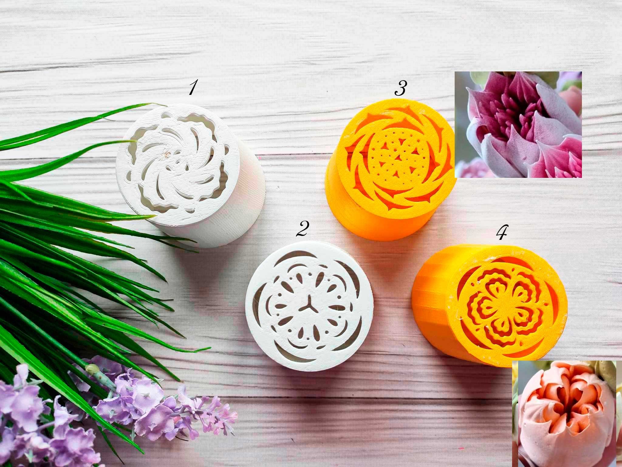 Nozzle Set 5cm for Icing Piping Nozzles Plastic Decorating Tips 6 Pcs Decorating  Tools Cake Decorating Buttercream and Marshmallow Flowers 