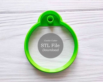 Christmas Bauble Shape Cookie Cutter STL Files / Christmas Ball Cookie Cutter STL File Instant Download, STL Cookie Cutter File