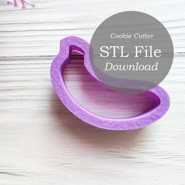 Banana Cookie Cutter STL - STL Digital Download Cookie Cutter - Banana Bunch Cookie Cutter - Fruit Cookie Cutter, Fondant Cutter