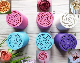 Nozzle Set 5cm for Icing Piping Nozzles Plastic Decorating Tips 6 pcs Decorating Tools Cake Decorating Buttercream and Marshmallow Flowers