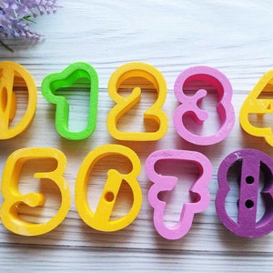 Number Cookie Cutters: Birthday Cake Fondant, All Sizes