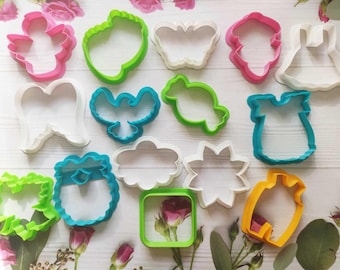 Baby Shower Cookie Cutter Set: 15 Fondant Cutters, Angel, Feet, Dress