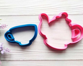 Juego de cortadores de galletas con forma de tetera y taza - Tea Party Baking